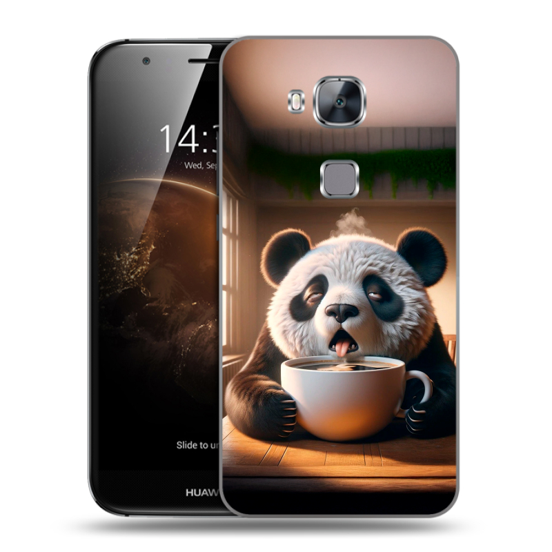 Пластиковый чехол на Huawei G8 с принтом смешная панда Пластиковый чехол на Huawei G8 с принтом смешная панда