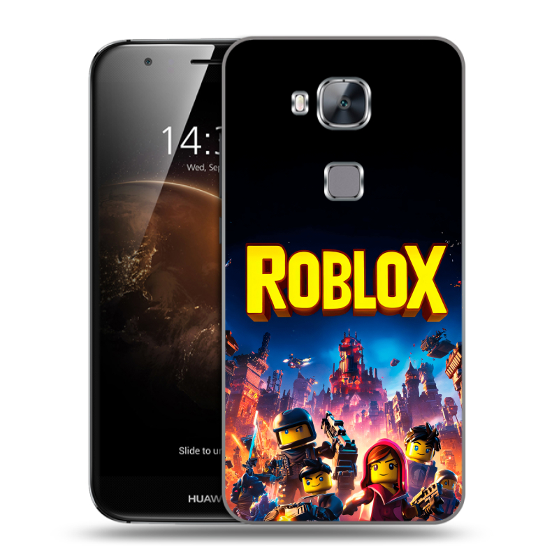 Пластиковый чехол на Huawei G8 с принтом Roblox Роблокс Пластиковый чехол на Huawei G8 с принтом Roblox Роблокс