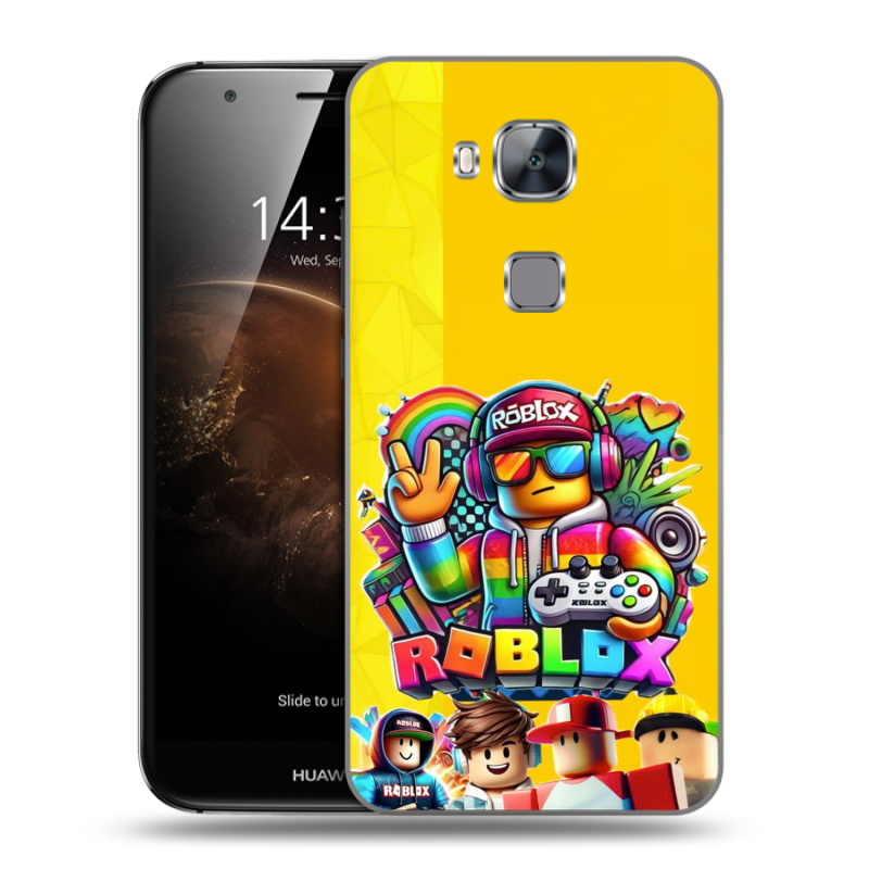 Пластиковый чехол на Huawei G8 с принтом Roblox Роблокс Пластиковый чехол на Huawei G8 с принтом Roblox Роблокс