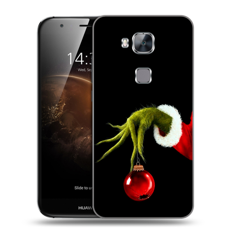 Пластиковый чехол на Huawei G8 с принтом Новый год Гринч Пластиковый чехол на Huawei G8 с принтом Новый год Гринч