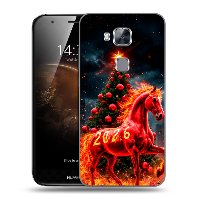 Пластиковый чехол на Huawei G8 с принтом Новый год Пластиковый чехол на Huawei G8 с принтом Новый год