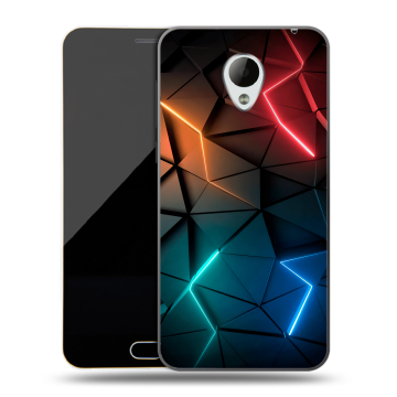 Пластиковый чехол на Meizu M2 Mini с принтом Абстракция неон Пластиковый чехол на Meizu M2 Mini с принтом Абстракция неон