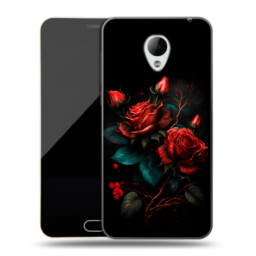 Пластиковый чехол на Meizu M2 Mini с принтом Розы красные
