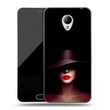 Пластиковый чехол на Meizu M2 Mini с принтом Девушка в шляпе