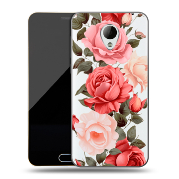 Пластиковый чехол на Meizu M2 Mini с принтом Розы