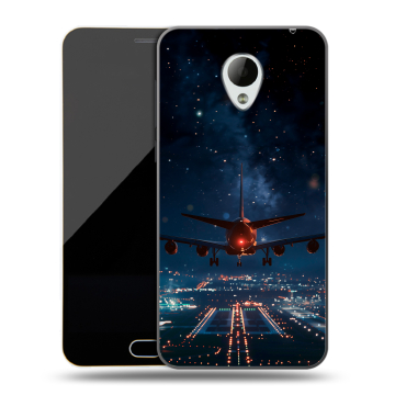 Пластиковый чехол на Meizu M2 Mini с принтом самолет