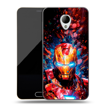 Пластиковый чехол на Meizu M2 Mini с принтом Железный человек Ironman