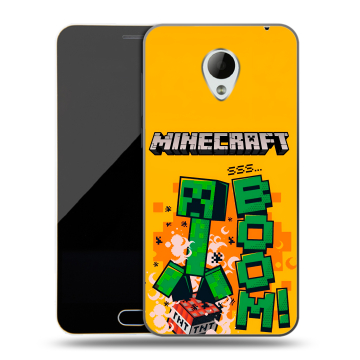 Пластиковый чехол на Meizu M2 Mini с принтом Майнкрафт Minecraft