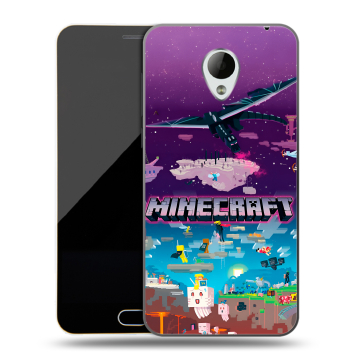 Пластиковый чехол на Meizu M2 Mini с принтом Майнкрафт Minecraft