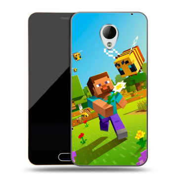 Пластиковый чехол на Meizu M2 Mini с принтом Майнкрафт Minecraft