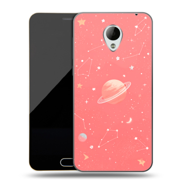 Пластиковый чехол на Meizu M2 Mini с принтом Розовый космос