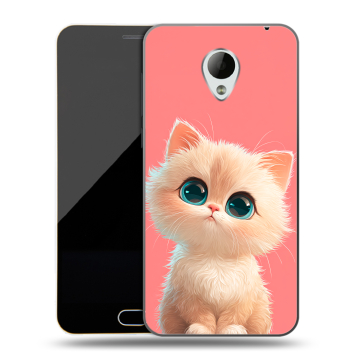 Пластиковый чехол на Meizu M2 Mini с принтом Розовый котенок