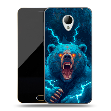 Пластиковый чехол на Meizu M2 Mini с принтом Медведь