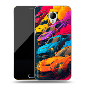 Пластиковый чехол на Meizu M2 Mini с принтом Тачки