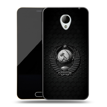 Пластиковый чехол на Meizu M2 Mini с принтом Герб Флаг СССР