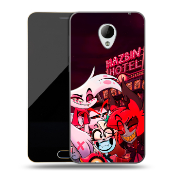 Пластиковый чехол на Meizu M2 Mini с принтом Hazbin Hotel Отель Хазбин