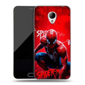Пластиковый чехол на Meizu M2 Mini с принтом Spiderman Человек паук