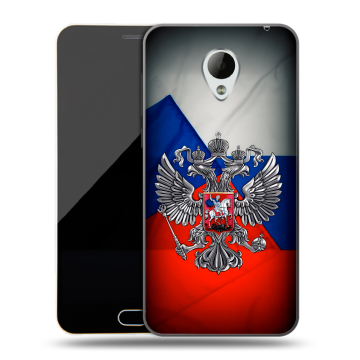 Пластиковый чехол на Meizu M2 Mini с принтом Флаг России
