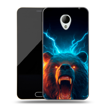 Пластиковый чехол на Meizu M2 Mini с принтом Медведь