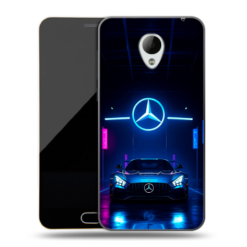Пластиковый чехол на Meizu M2 Mini с принтом Mercedes Мерседес