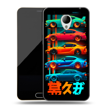 Пластиковый чехол на Meizu M2 Mini с принтом машины тачки