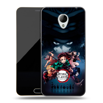 Пластиковый чехол на Meizu M2 Mini с принтом Demon Slayer Клинок рассекающий демонов