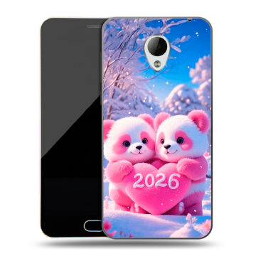 Пластиковый чехол на Meizu M2 Mini с принтом Новый год