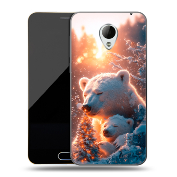 Пластиковый чехол на Meizu M2 Mini с принтом Новый год