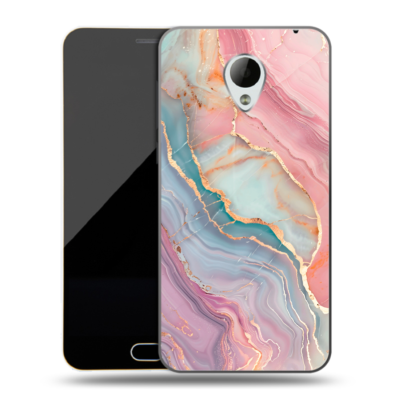 Пластиковый чехол на Meizu M2 Mini с принтом розовый мрамор Пластиковый чехол на Meizu M2 Mini с принтом розовый мрамор