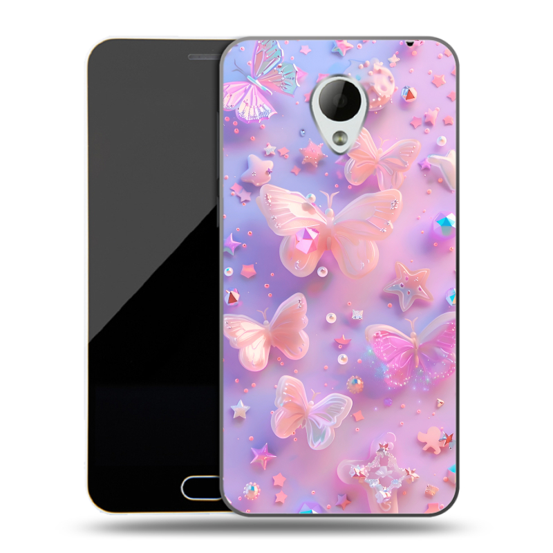 Пластиковый чехол на Meizu M2 Mini с принтом Бабочки Пластиковый чехол на Meizu M2 Mini с принтом Бабочки