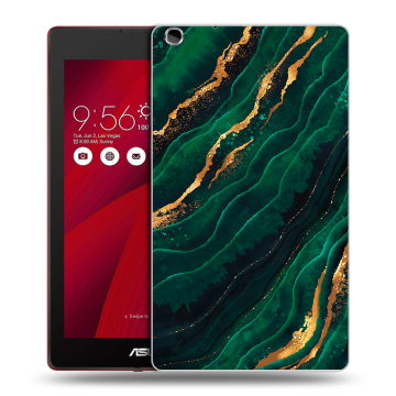 Силиконовый чехол на планшета ASUS ZenPad C 7.0 с принтом Мрамор зеленое золото Силиконовый чехол на планшета ASUS ZenPad C 7.0 с принтом Мрамор зеленое золото