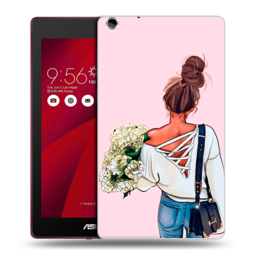 Силиконовый чехол на планшета ASUS ZenPad C 7.0 с принтом Девушка и букет Силиконовый чехол на планшета ASUS ZenPad C 7.0 с принтом Девушка и букет