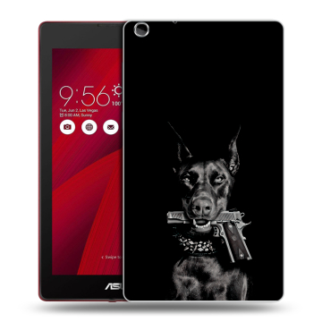 Силиконовый чехол на планшета ASUS ZenPad C 7.0 с принтом Доберман и пистолет Силиконовый чехол на планшета ASUS ZenPad C 7.0 с принтом Доберман и пистолет