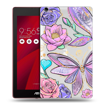Силиконовый чехол на ASUS ZenPad C 7.0 с принтом Бабочки и цветы