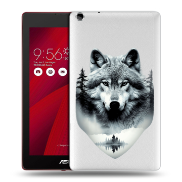 Силиконовый чехол на ASUS ZenPad C 7.0 с принтом Волк в лесу
