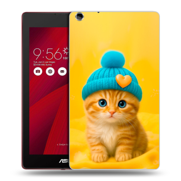 Силиконовый чехол на ASUS ZenPad C 7.0 с принтом Котенок в шапке