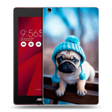 Силиконовый чехол на ASUS ZenPad C 7.0 с принтом Мопс в шапке