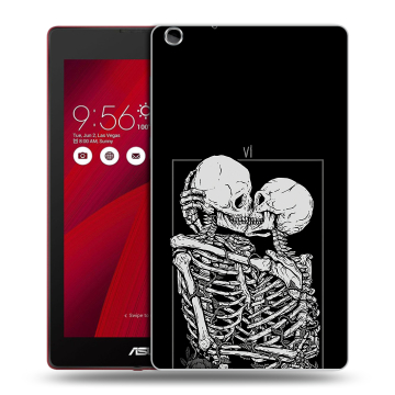 Силиконовый чехол на ASUS ZenPad C 7.0 с принтом Поцелуй скелетов