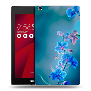 Силиконовый чехол на ASUS ZenPad C 7.0 с принтом Голубые цветы
