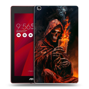 Силиконовый чехол на ASUS ZenPad C 7.0 с принтом Скелет и карты
