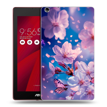 Силиконовый чехол на ASUS ZenPad C 7.0 с принтом цветы бабочки