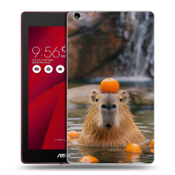 Силиконовый чехол на ASUS ZenPad C 7.0 с принтом Капибара с апельсином
