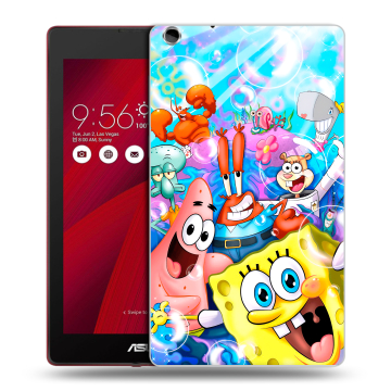 Силиконовый чехол на ASUS ZenPad C 7.0 с принтом спанчбоб спанч боб