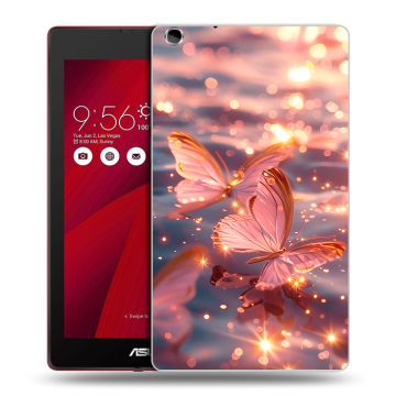 Силиконовый чехол на ASUS ZenPad C 7.0 с принтом бабочки розовые