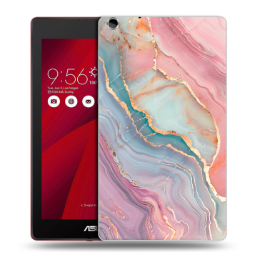 Силиконовый чехол на ASUS ZenPad C 7.0 с принтом розовый мрамор