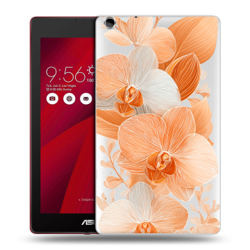 Силиконовый чехол на ASUS ZenPad C 7.0 с принтом Бежевые цветы
