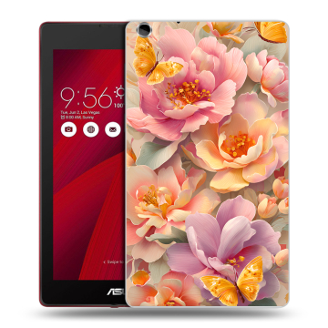 Силиконовый чехол на ASUS ZenPad C 7.0 с принтом Цветы и бабочки
