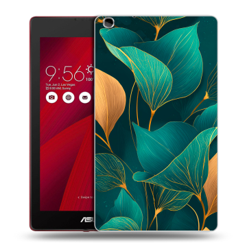 Силиконовый чехол на ASUS ZenPad C 7.0 с принтом Листья и золото