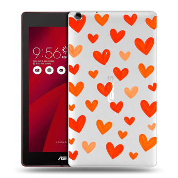 Силиконовый чехол на ASUS ZenPad C 7.0 с принтом Сердечки