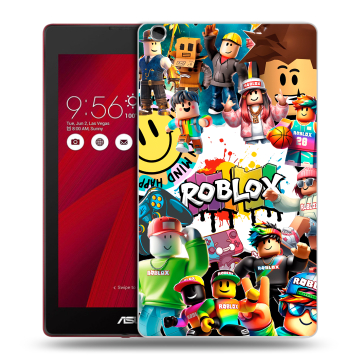 Силиконовый чехол на ASUS ZenPad C 7.0 с принтом Roblox Роблокс